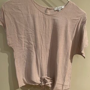 Madewell tie-front seersucker